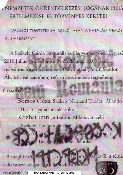 ,,oare cum rabdă lemnul din harghita scrisul n limba i-a respins ,,garda - de şi deja