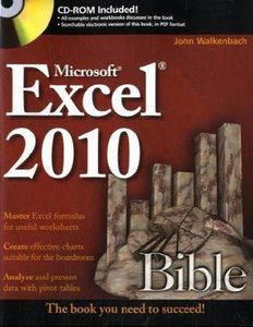 excel 2010 bible ebook john 2010 wiley isbn: 0470474874 edition 2010 pdf 1058 pages 10,67 mba